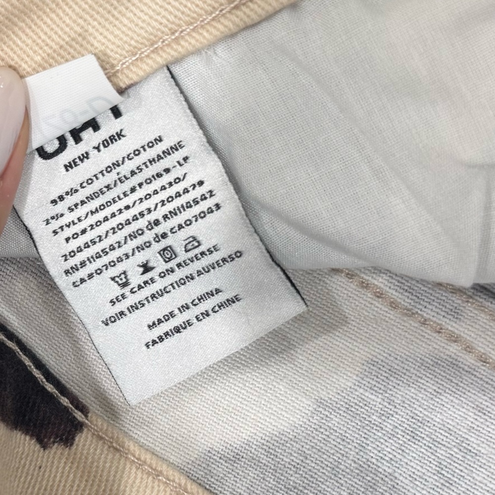OAT New York Cow Print High Rise Wide Leg Jeans | Size 28 / 6 | NWT - Picture 5 of 7
